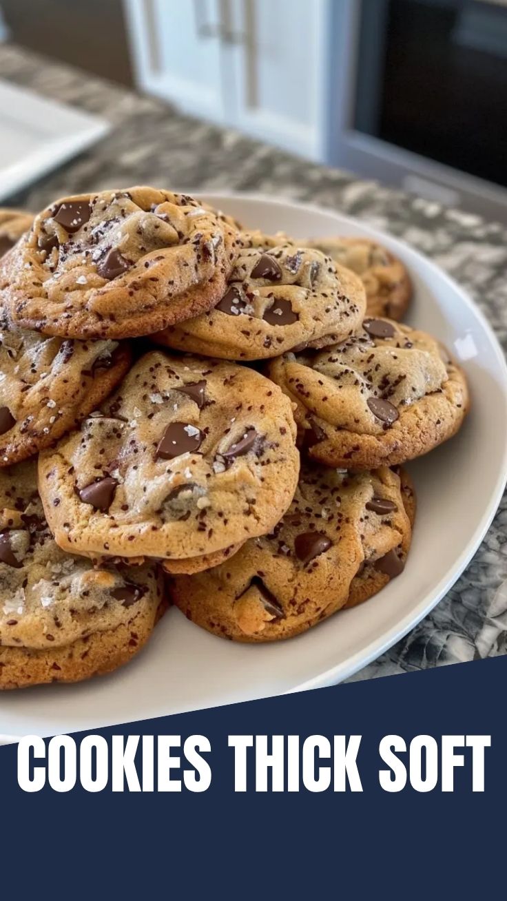 A close-up of freshly baked chewy cookies with a soft center
