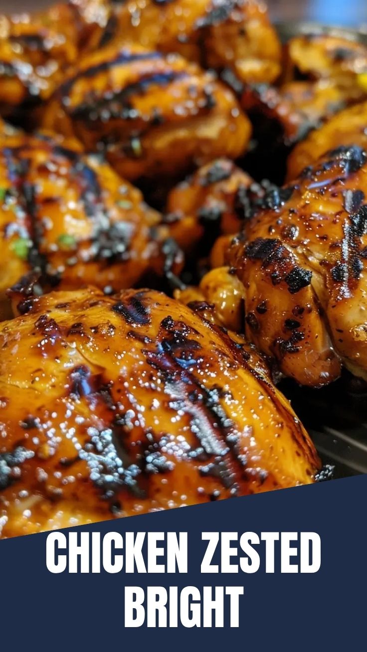 Delicious lemon grilled chicken with char marks on a platter.