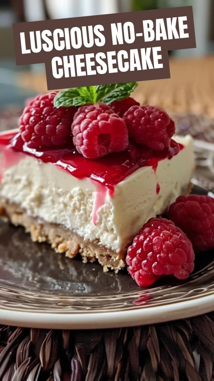 A creamy no-bake cheesecake, perfect for summer dessert.