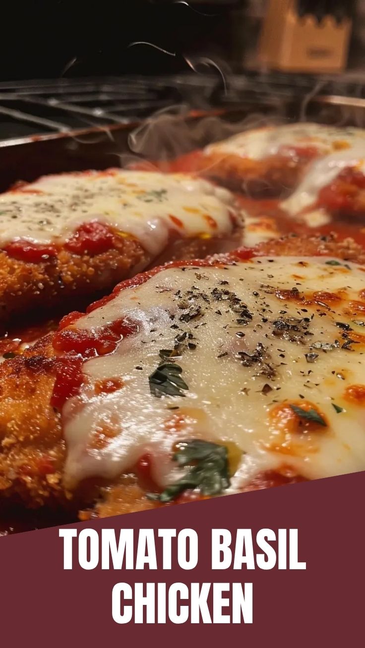 A plate of savory chicken parmesan topped with melted cheese and marinara sauce.