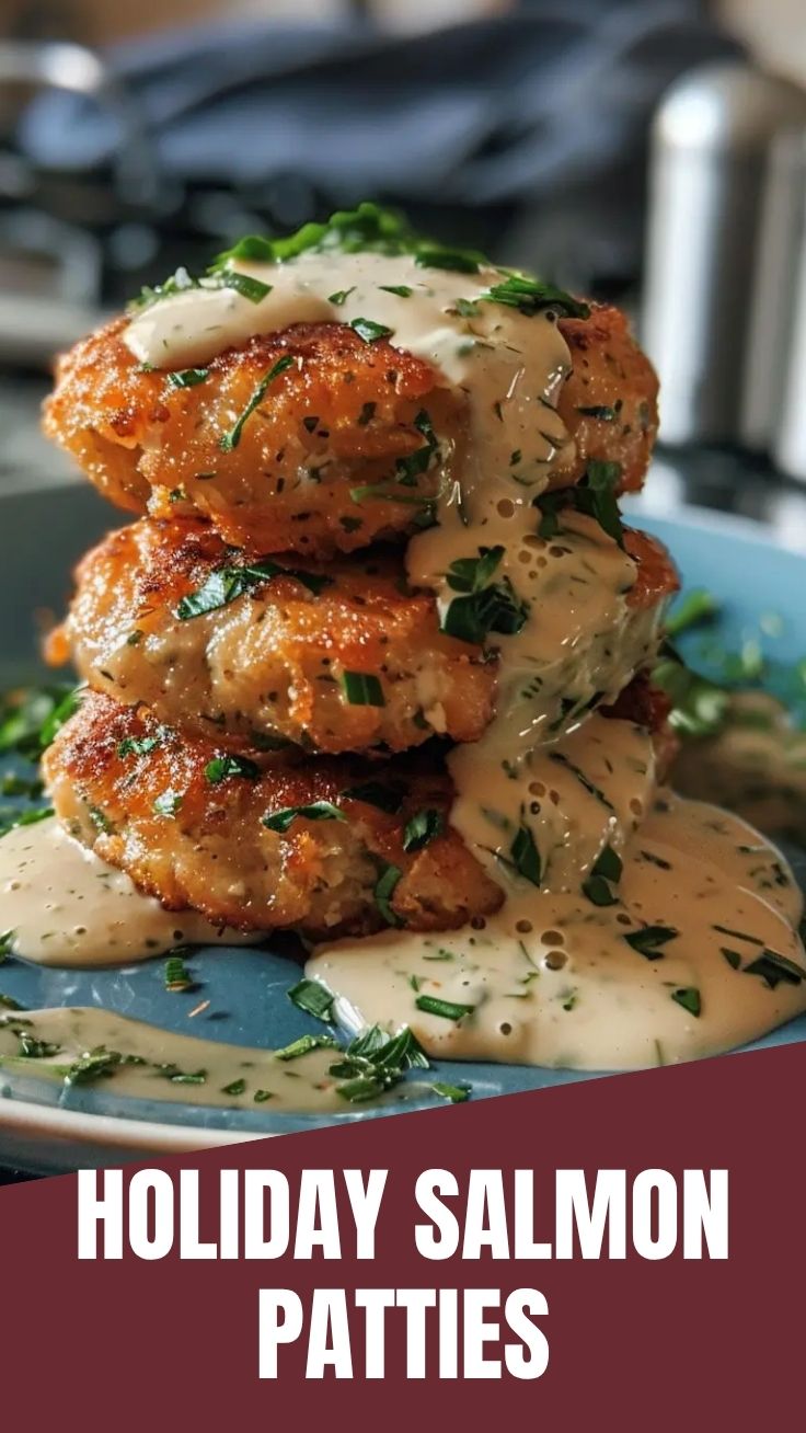 Freshly cooked salmon patties, golden brown and flaky