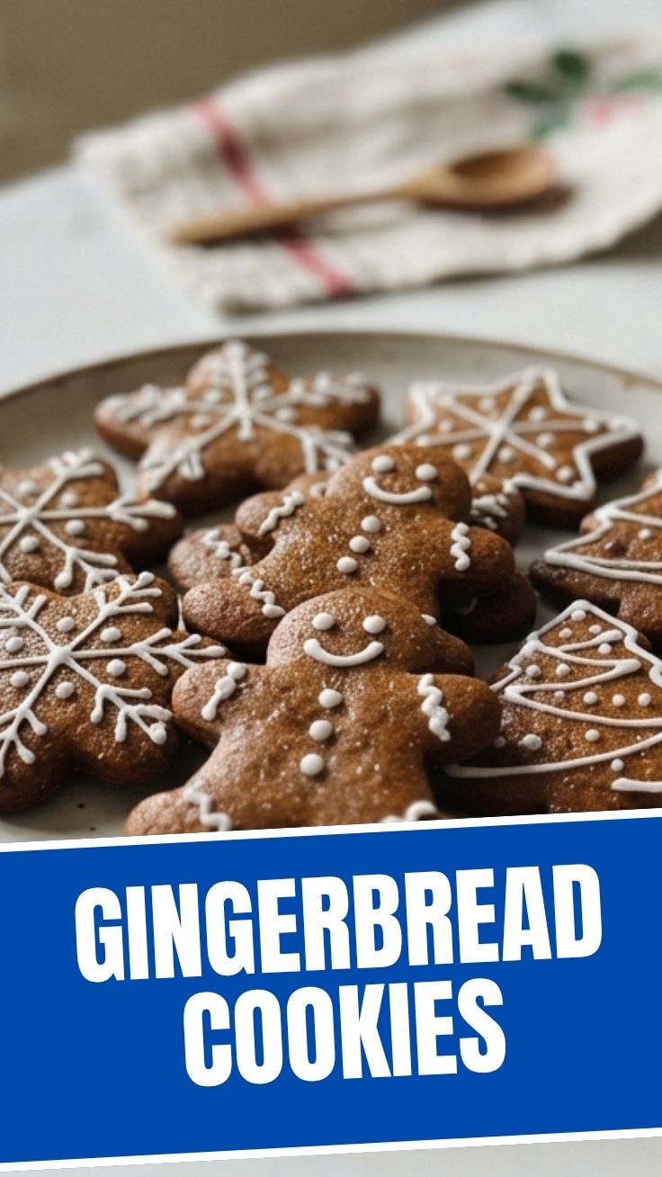 Sweet gingerbread cookies arranged artfully
