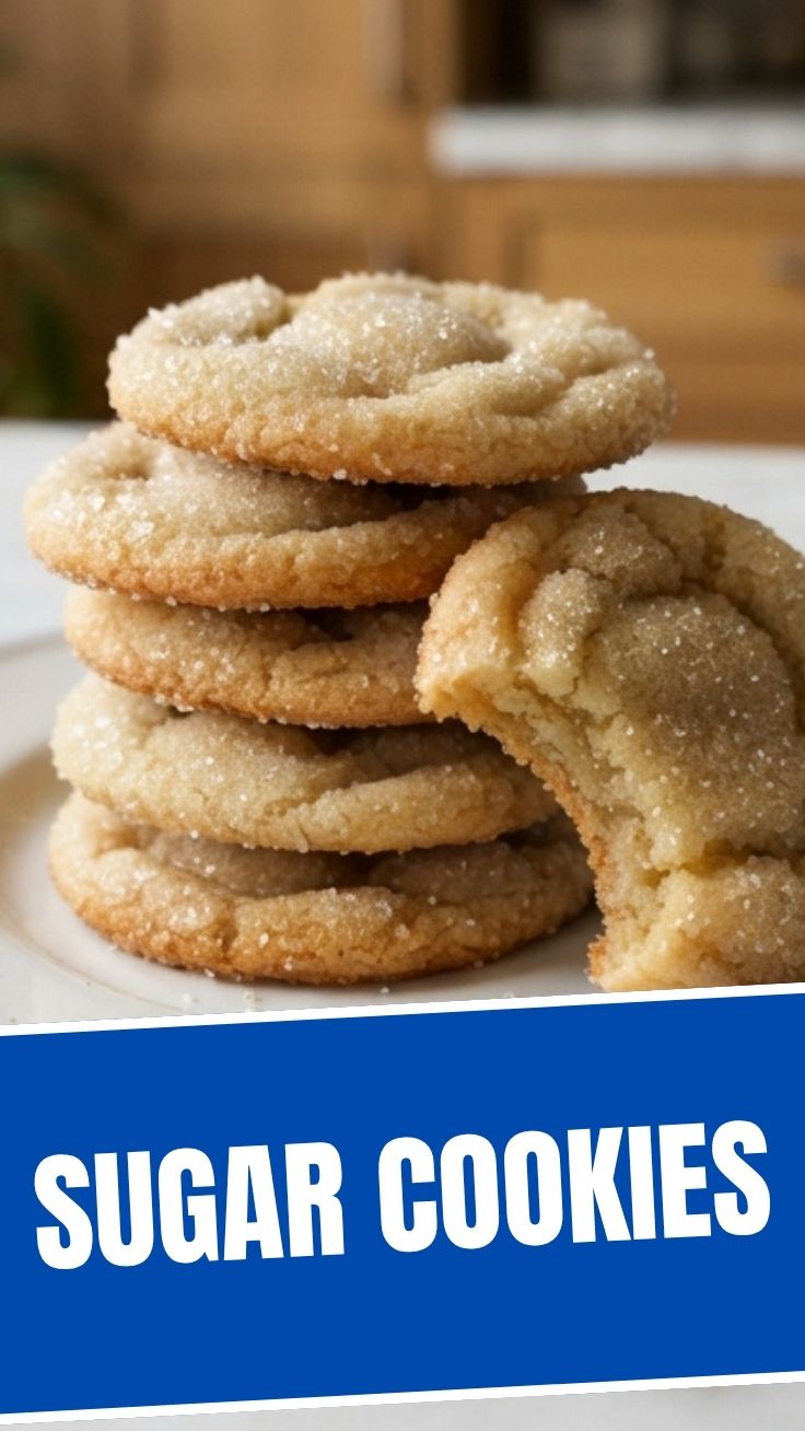 A plate of freshly baked sugar cookies ready for decorating.