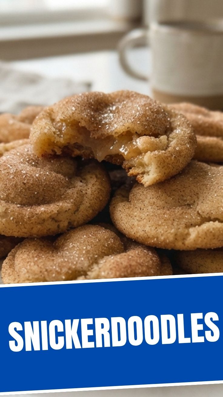 A pile of delicious snickerdoodles with cinnamon sugar
